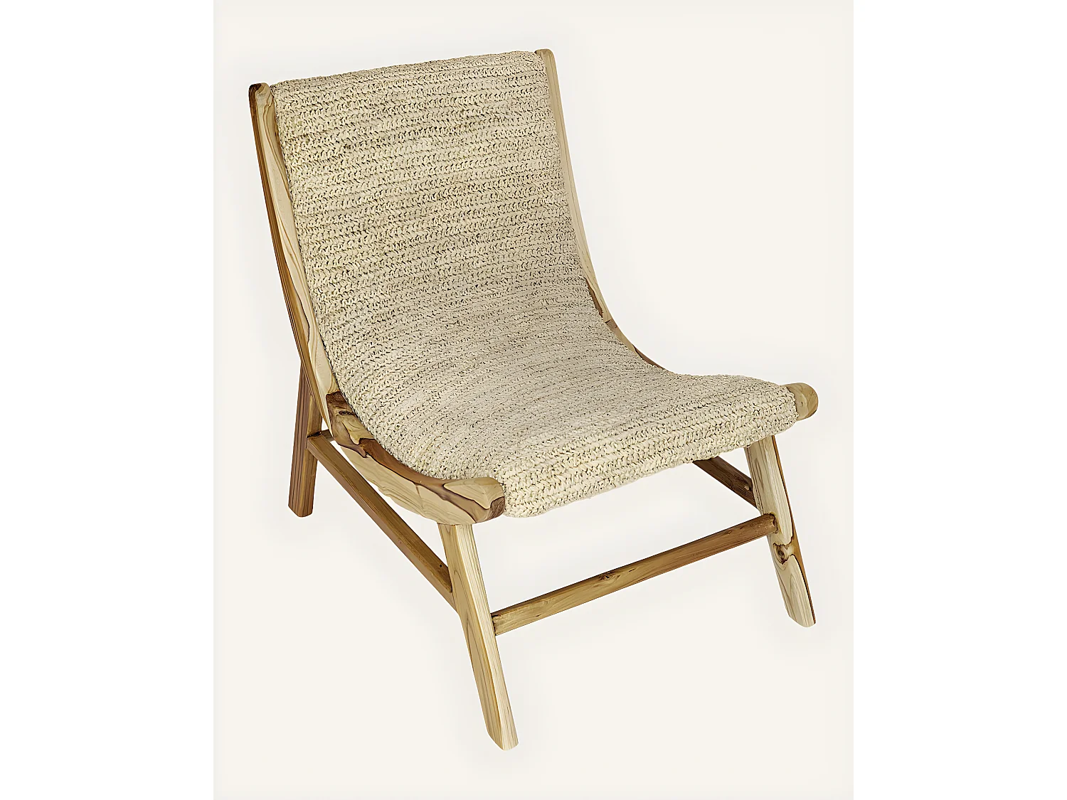 Kaho - Fauteuil en teck massif et corde