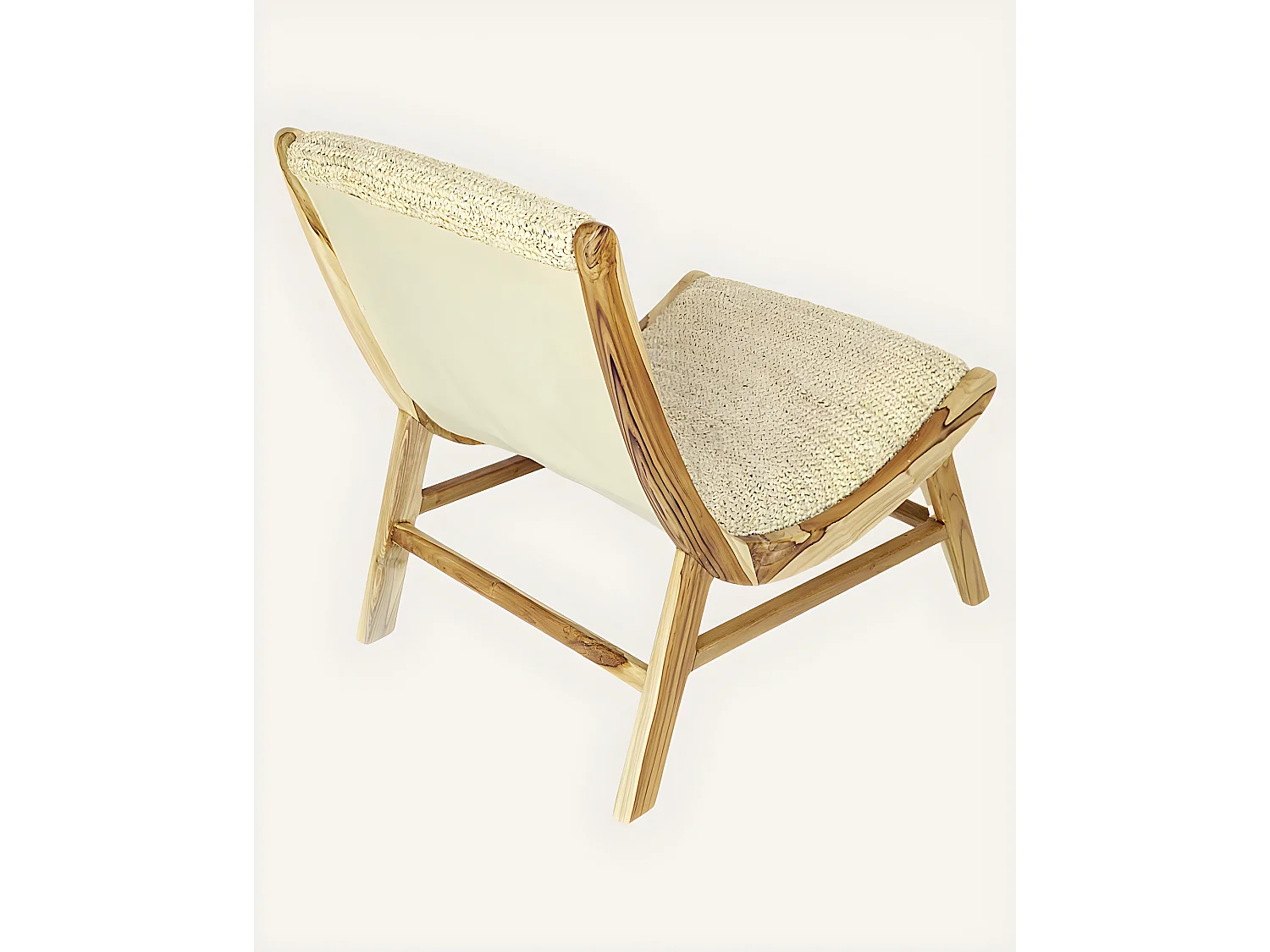 Kaho - Fauteuil en teck massif et corde