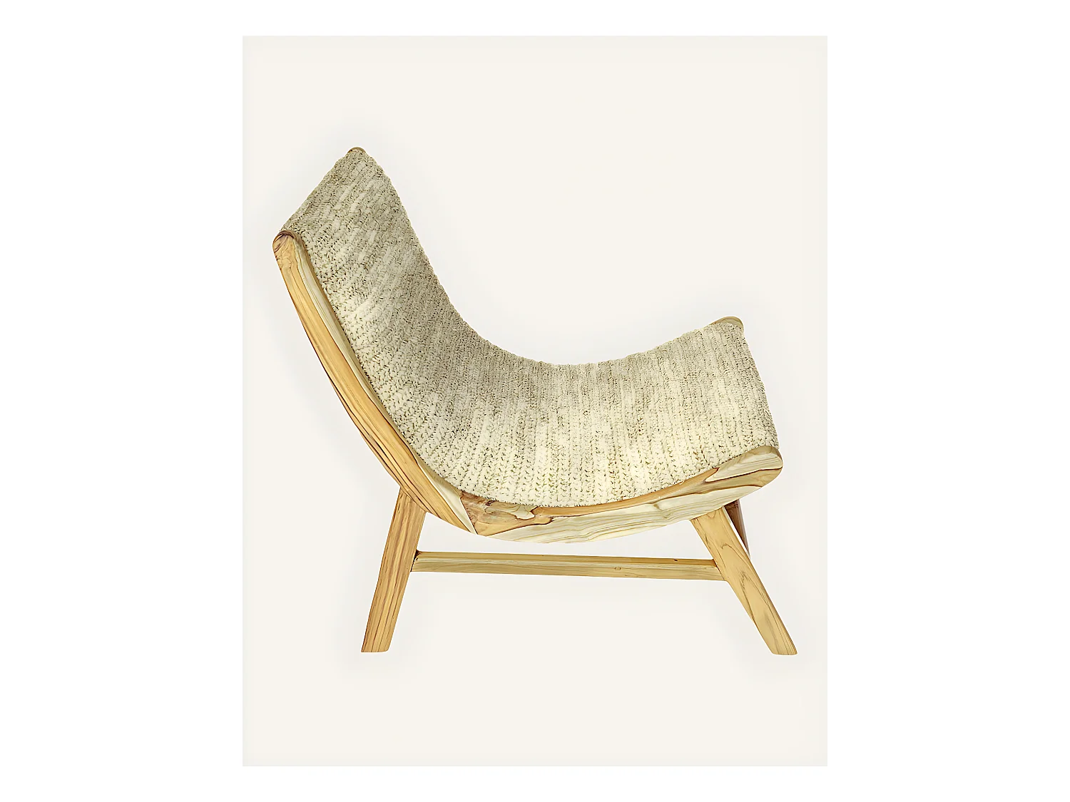 Kaho - Fauteuil en teck massif et corde