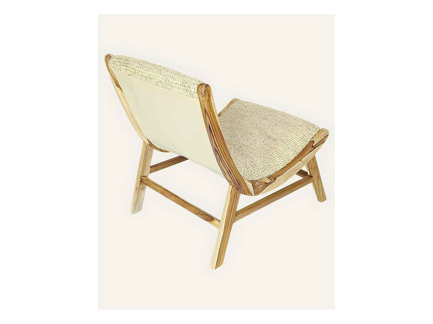 Kaho - Fauteuil en teck massif et corde