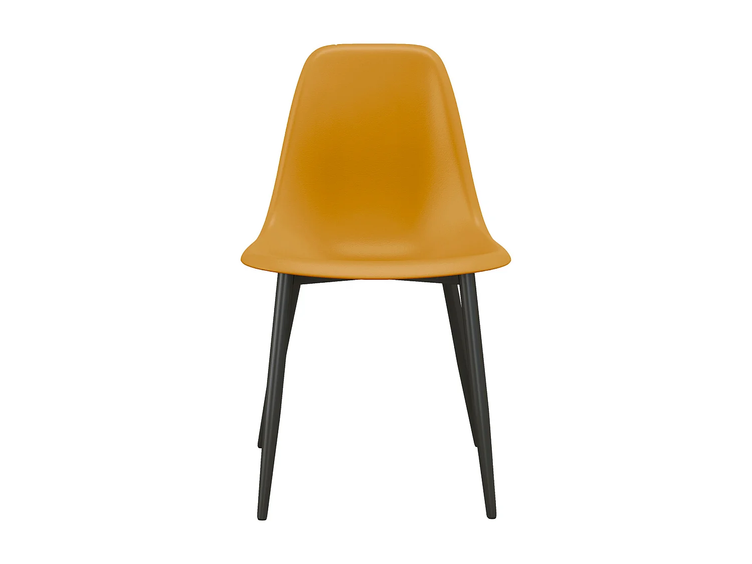 ESTER-Sedia in metallo senape e nero (x4)