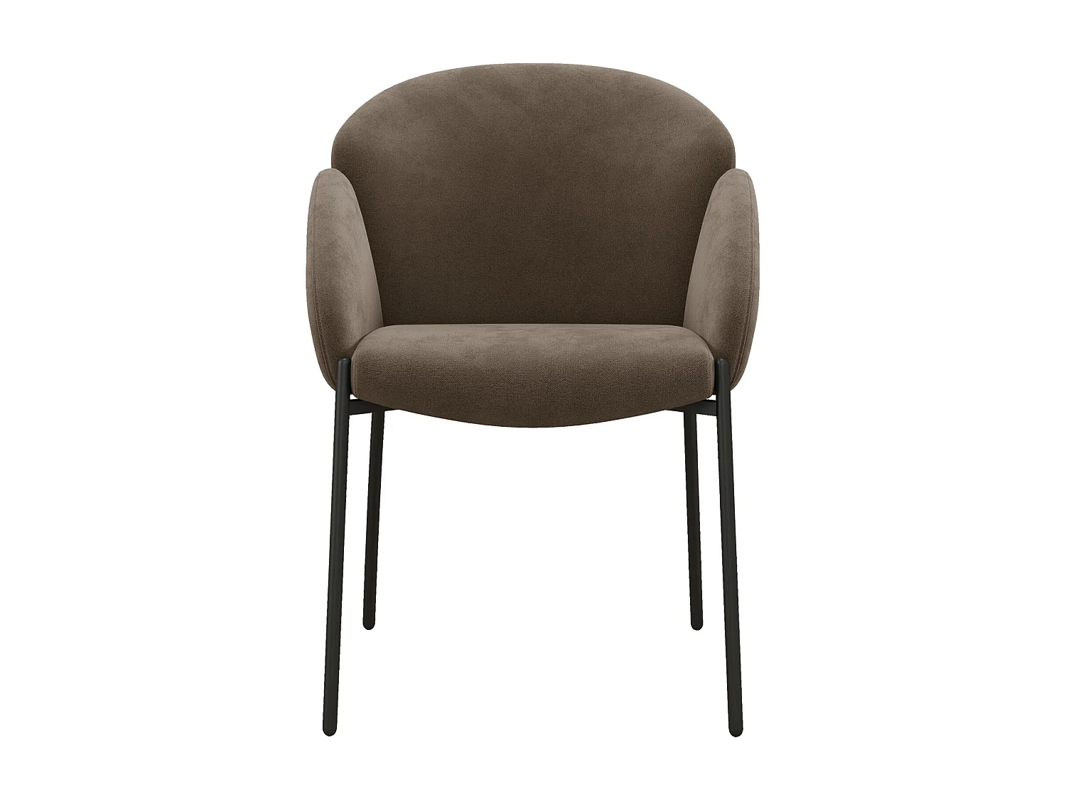 CANDICE-Chaise en tissu Taupe (x2)