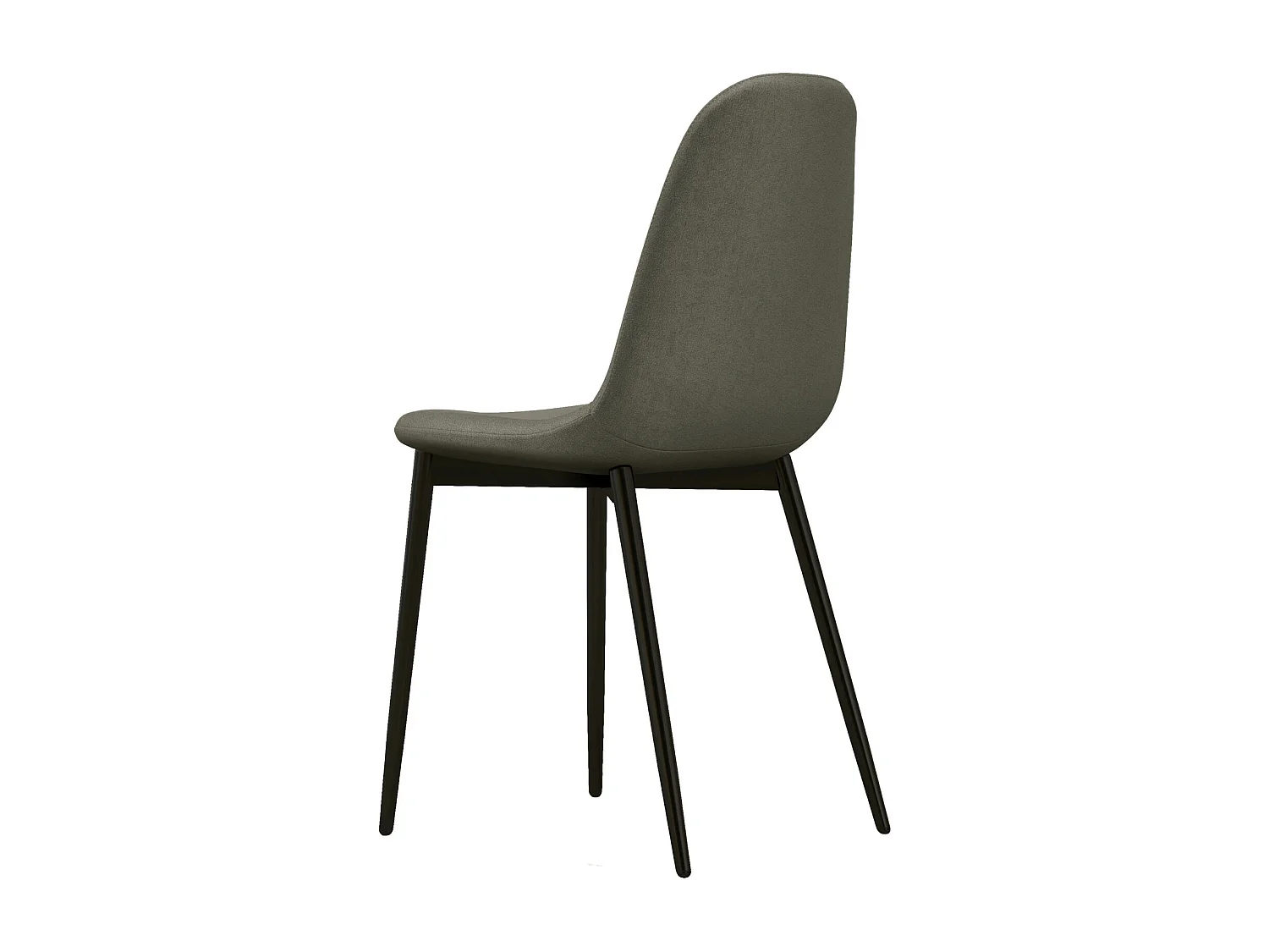 SALLY-Chaise en Velours Gris Carbone et métal noir (x4)