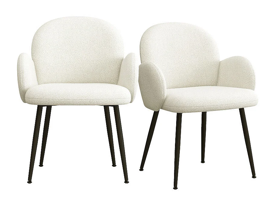 ALICE-Sedia in tessuto Cozy Ecru (x2)