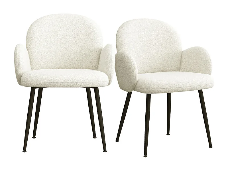 ALICE-Sedia in tessuto Cozy Ecru (x2)