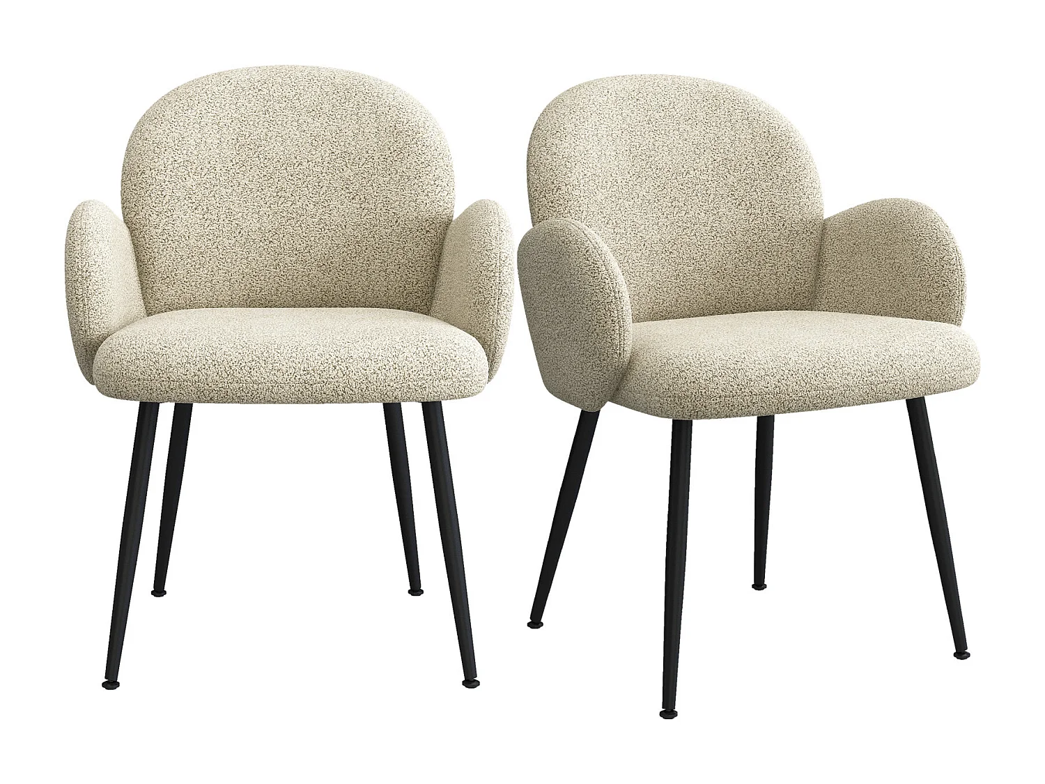 ALICE-Chaise en tissu Cozy Mastic (x2)