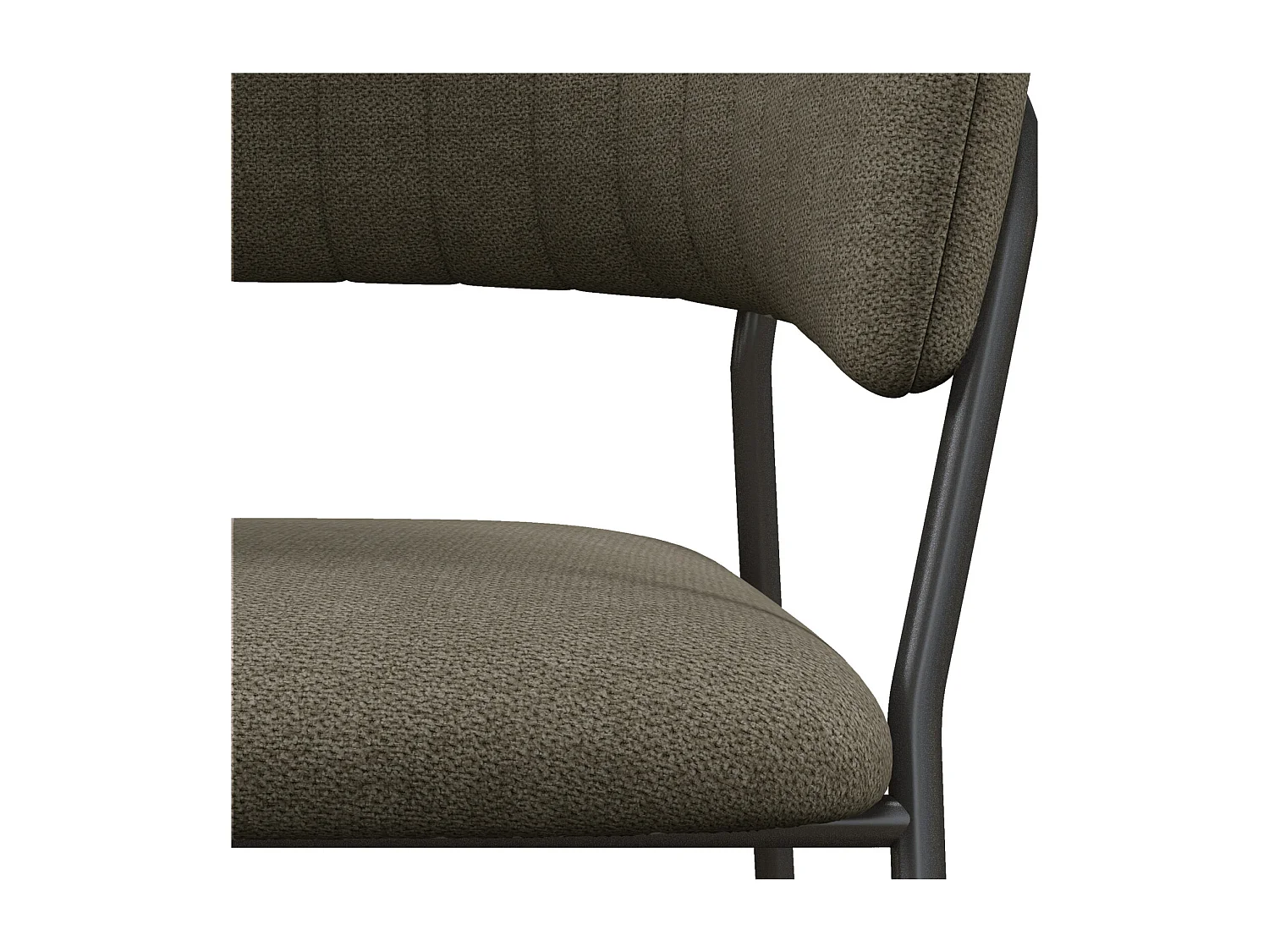 LUCA-Fauteuils de table en tissu Taupe (x2)