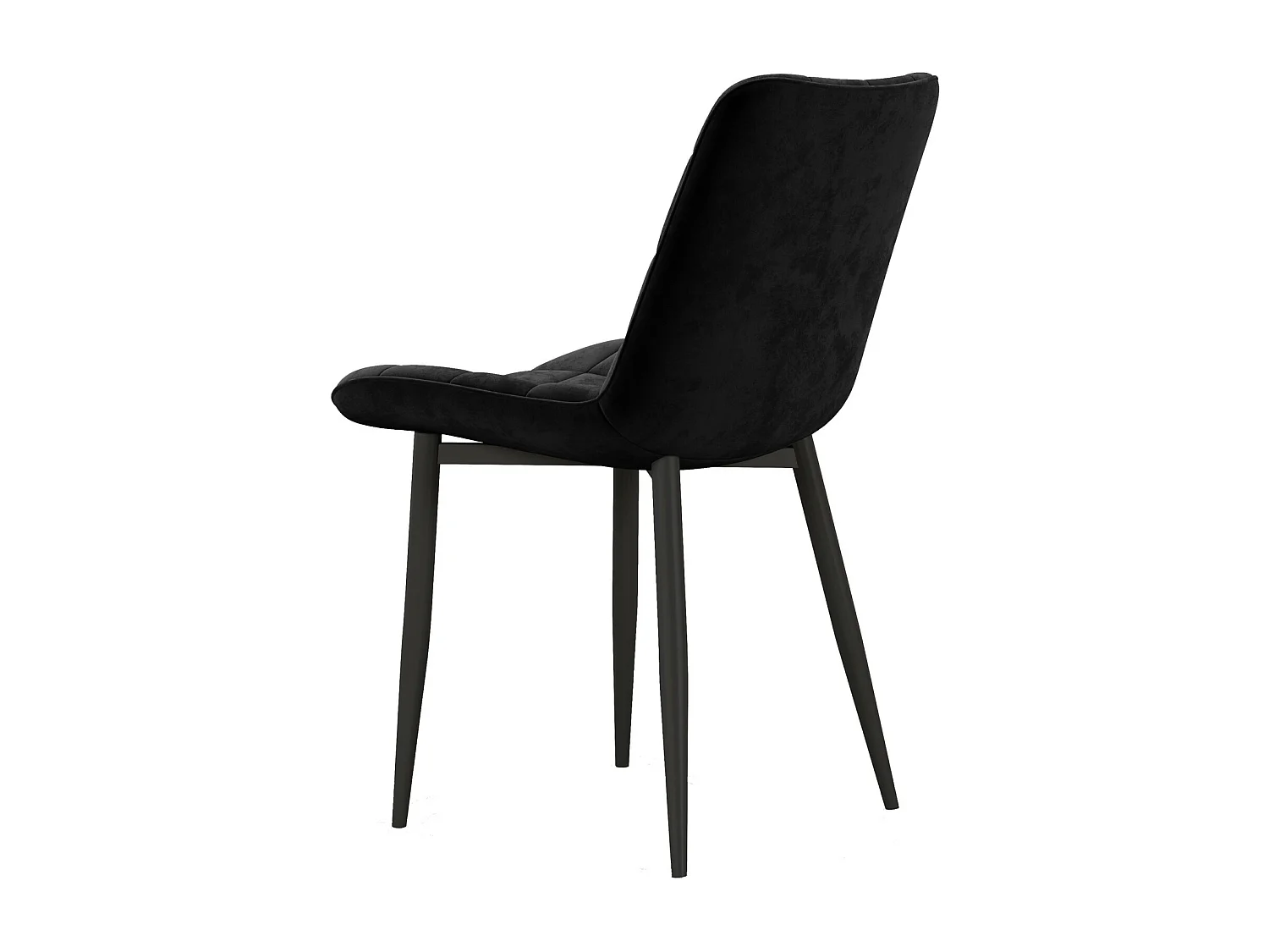 SACHA-Chaise en Velours et métal noir (x2)