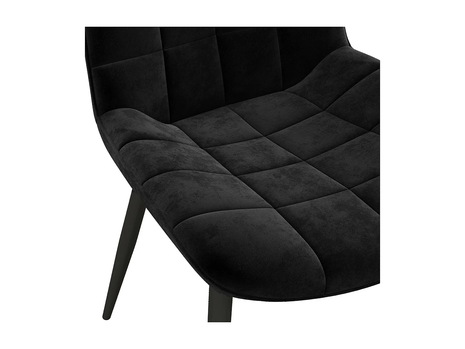 SACHA-Chaise en Velours et métal noir (x2)