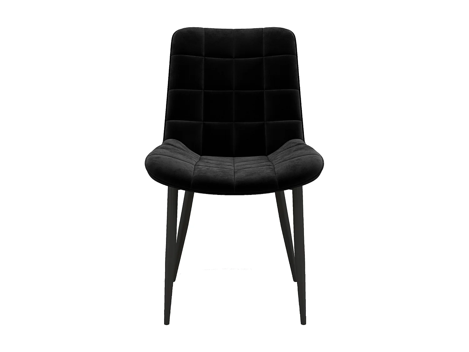 SACHA-Chaise en Velours et métal noir (x2)