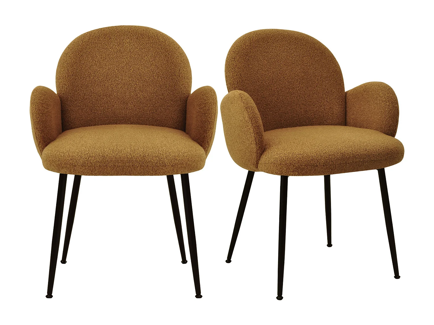 ALICE-Sedia in tessuto Cozy Ocre (x2)