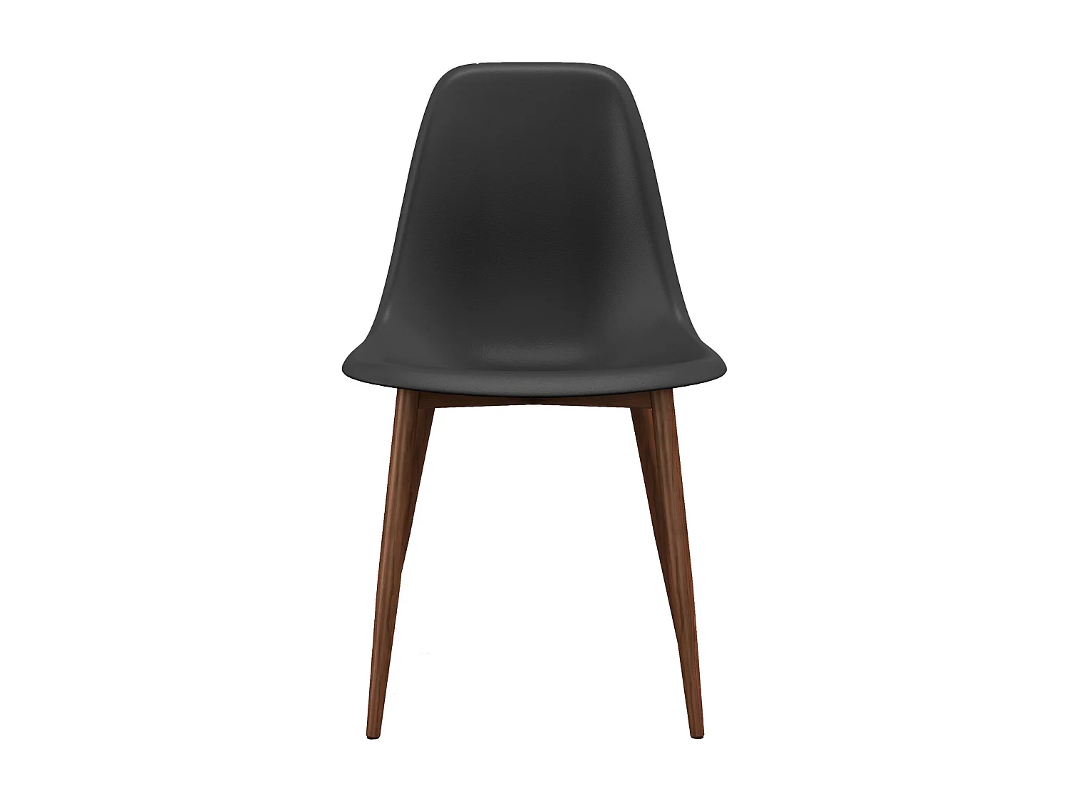 ESTER-Silla negra y metal nogal (x2)