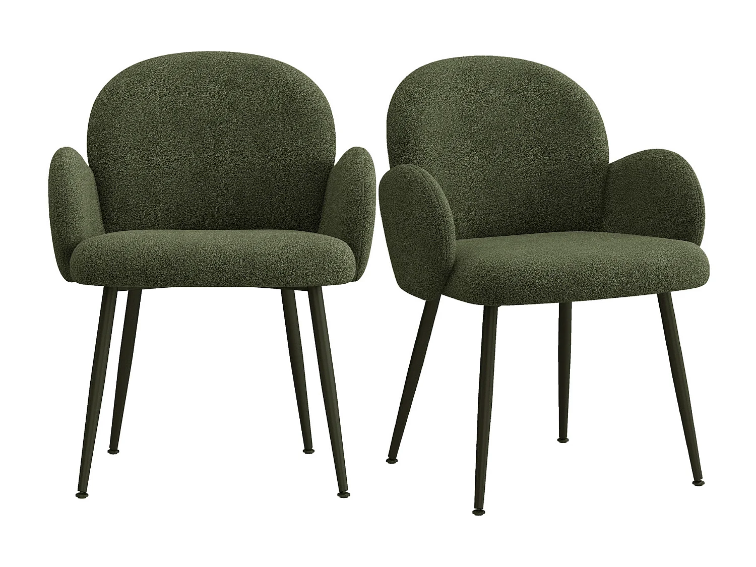 ALICE-Chaise en tissu Cosy Army (x2)