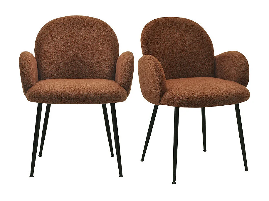 ALICE-Sedia in tessuto Cozy Terracota (x2)