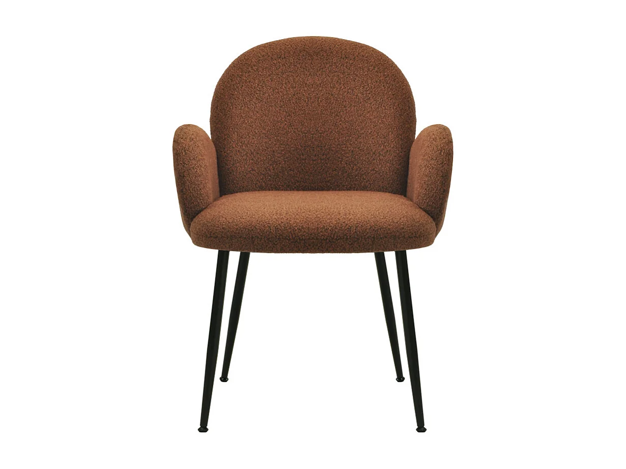 ALICE-Sedia in tessuto Cozy Terracota (x2)