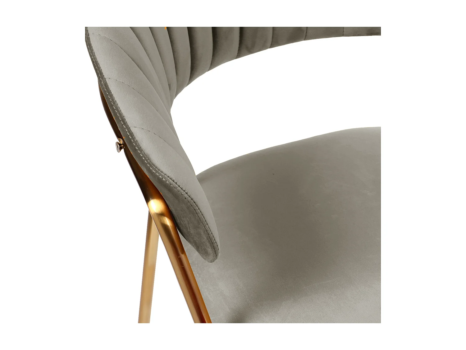 HUGO-Sedia in velluto marrone e metallo dorato (x2)