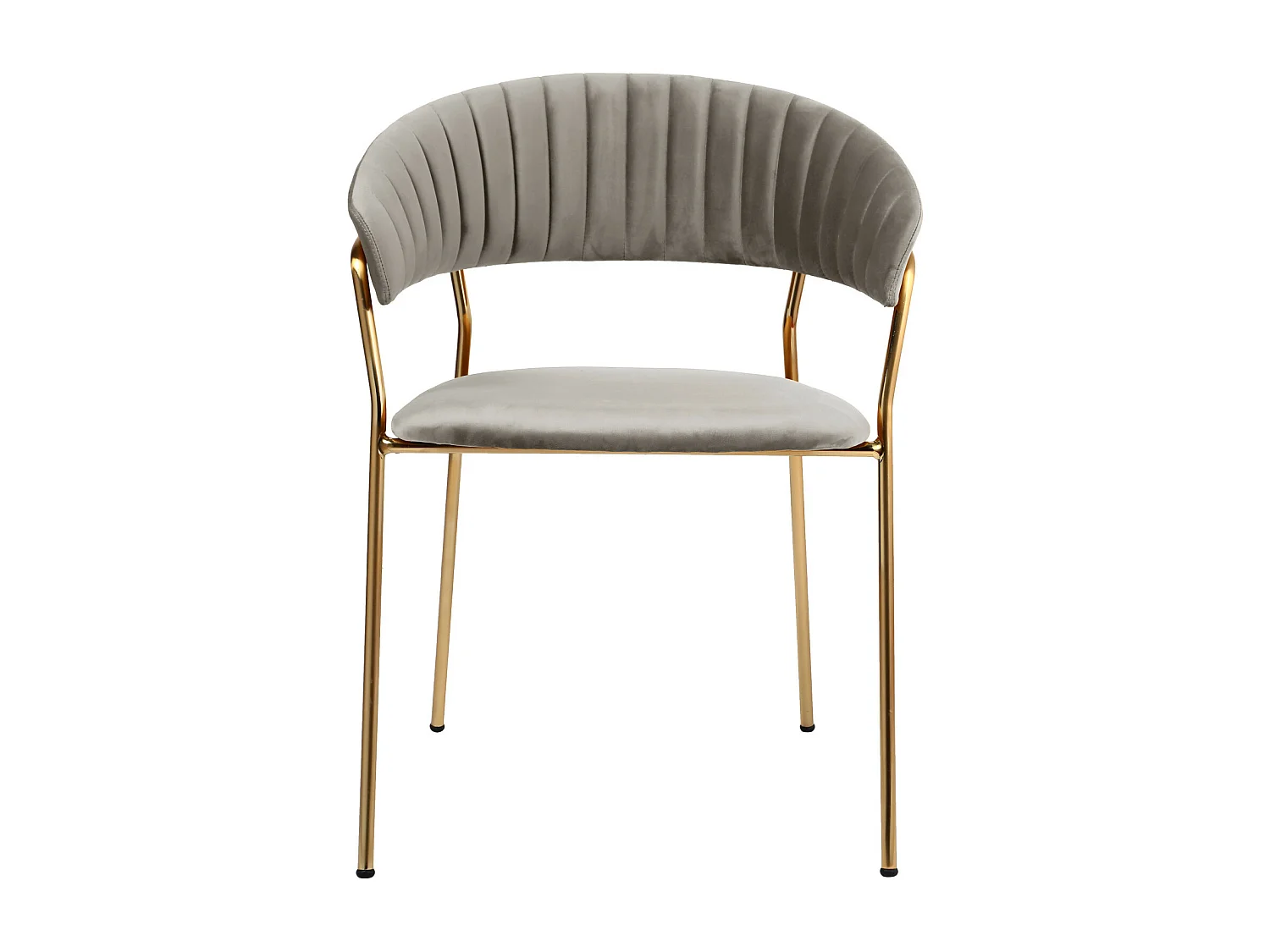 HUGO-Sedia in velluto marrone e metallo dorato (x2)