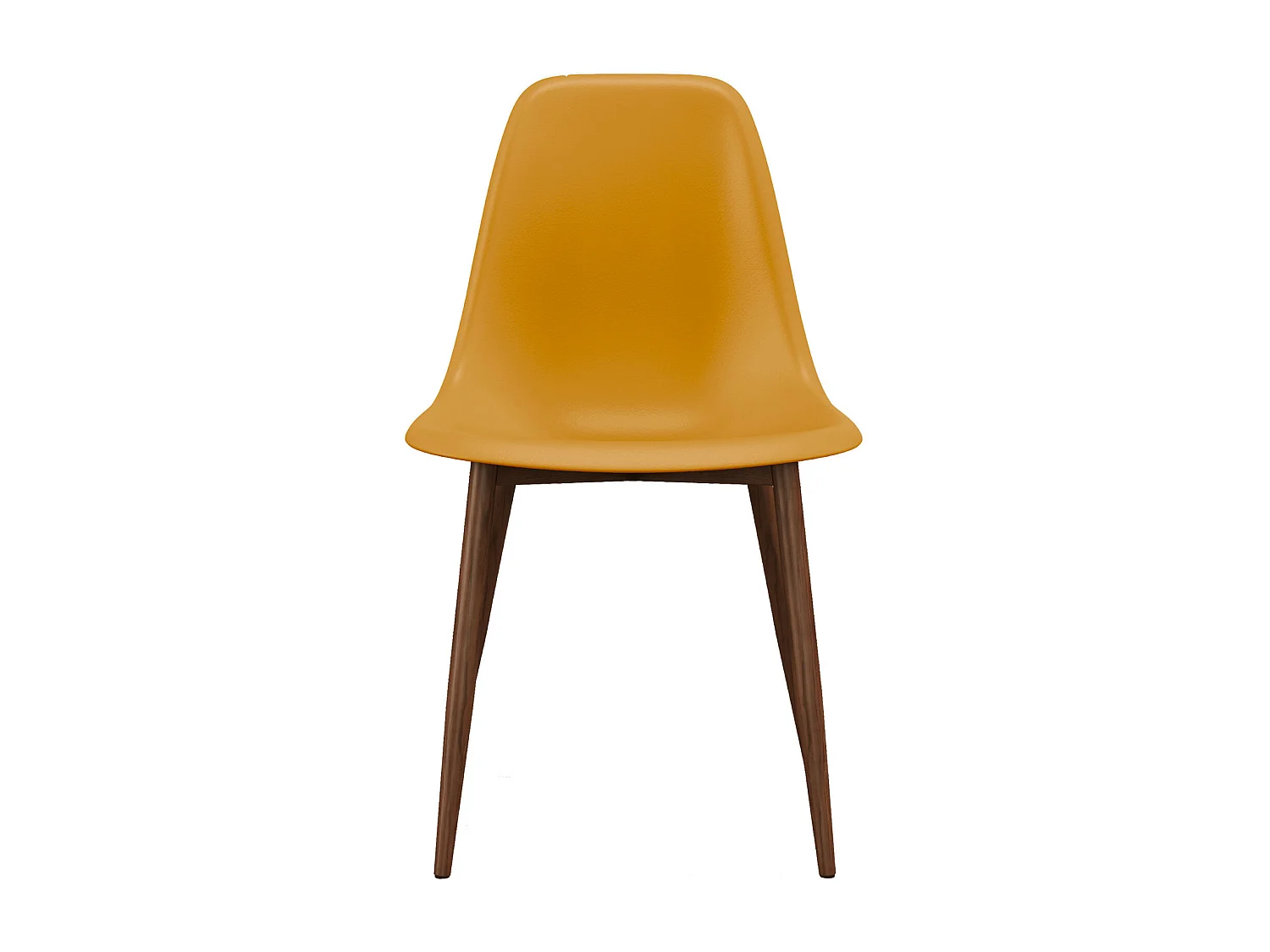 ESTER-Silla metal mostaza y nogal (x4)