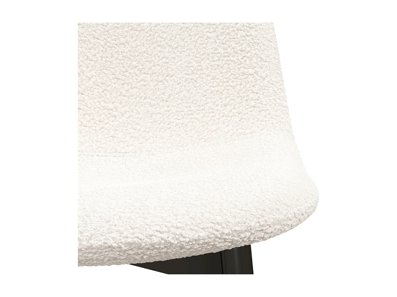 SALLY-Chaise en tissu bouclette Ecru (x4)