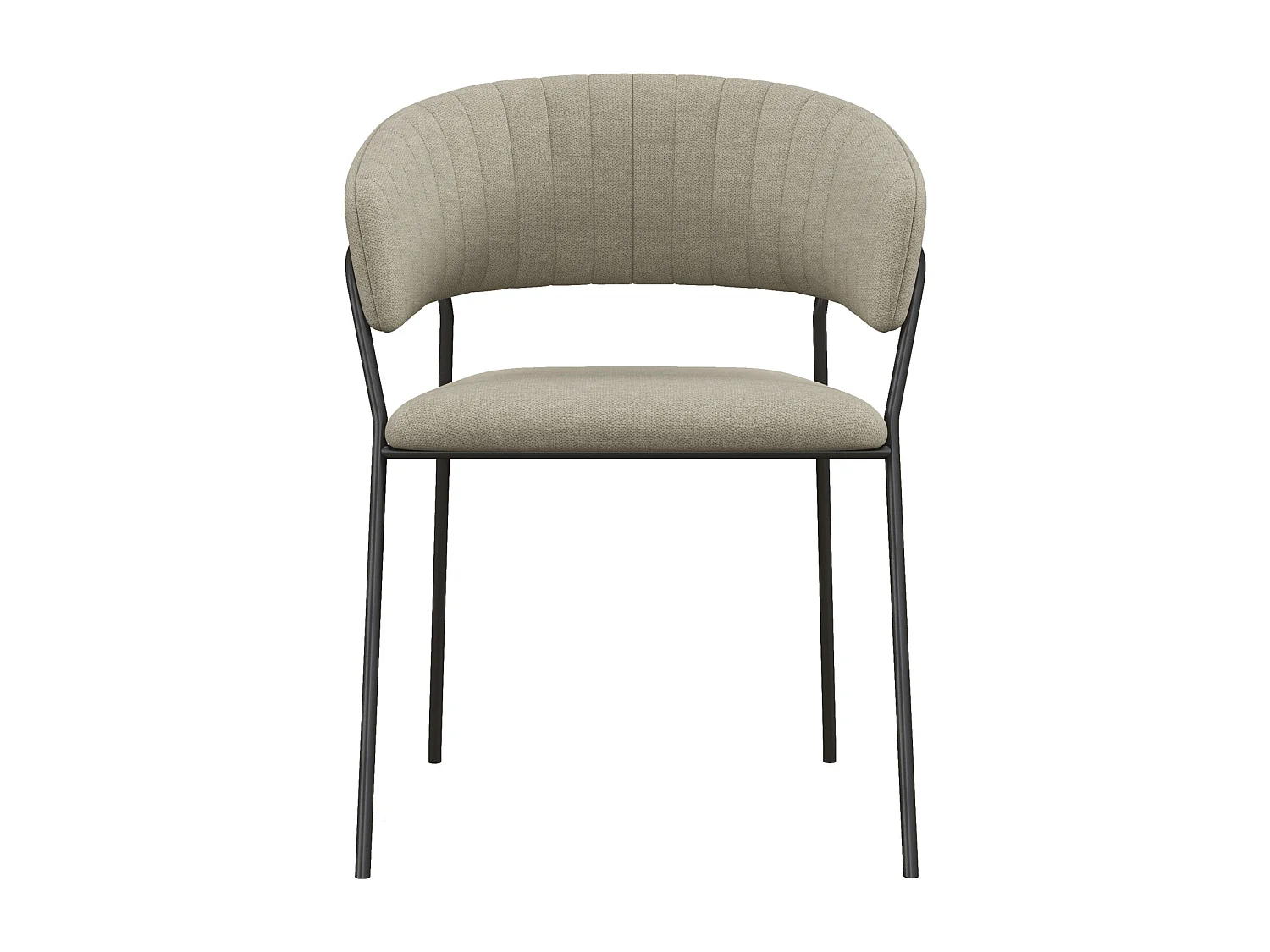 LUCA-Fauteuil de table en tissu Lin (x2)