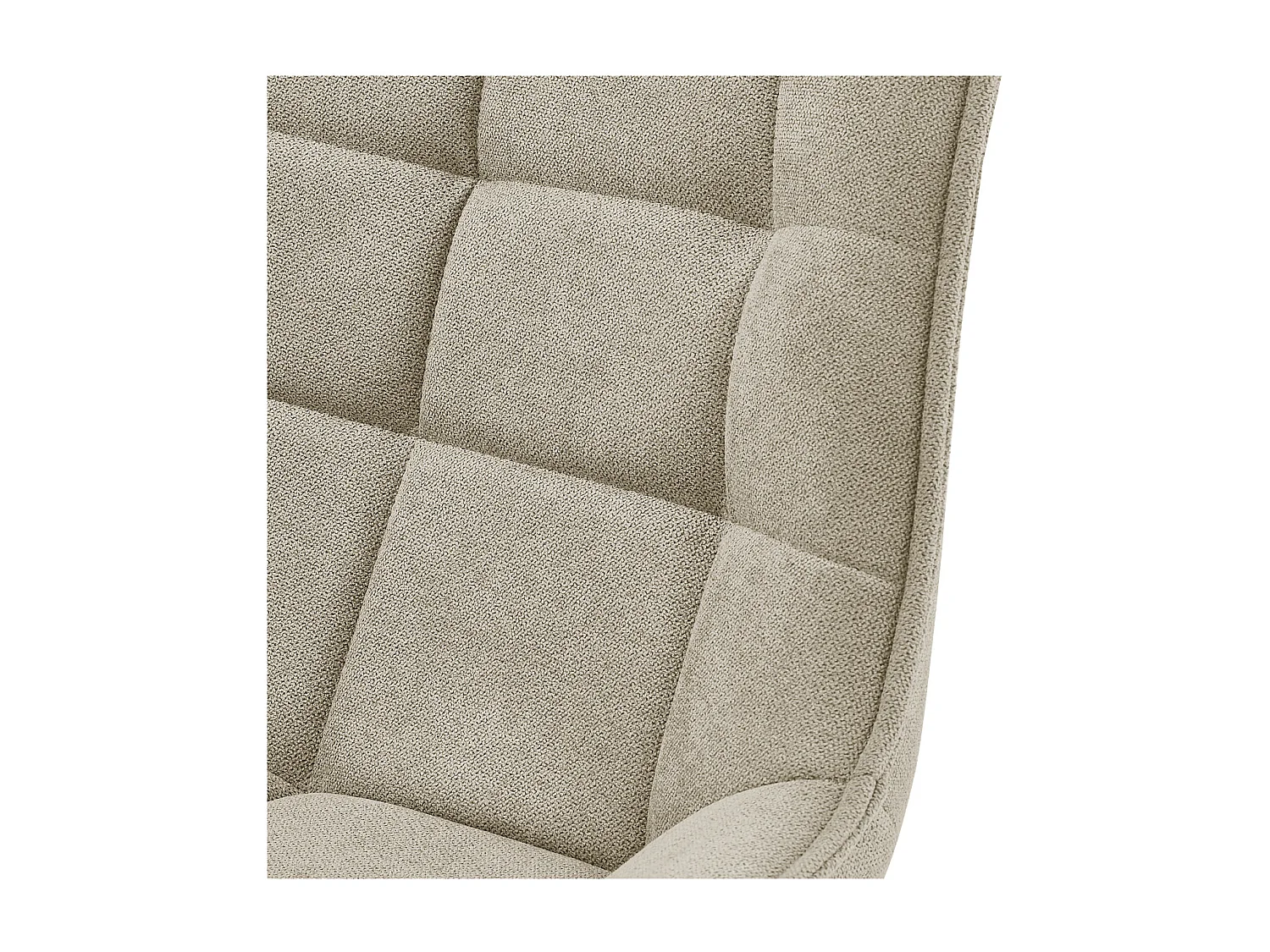 GRANT-Tabouret de bar en tissu Coloris Lin et métal noir (x4)