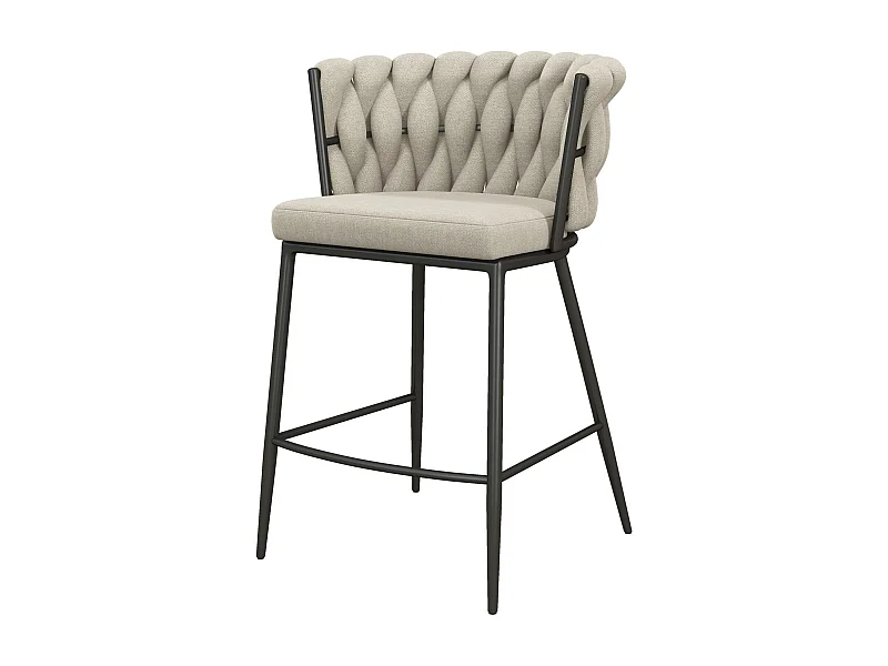 TESSA-Fauteuil de bar en tissu Lin
