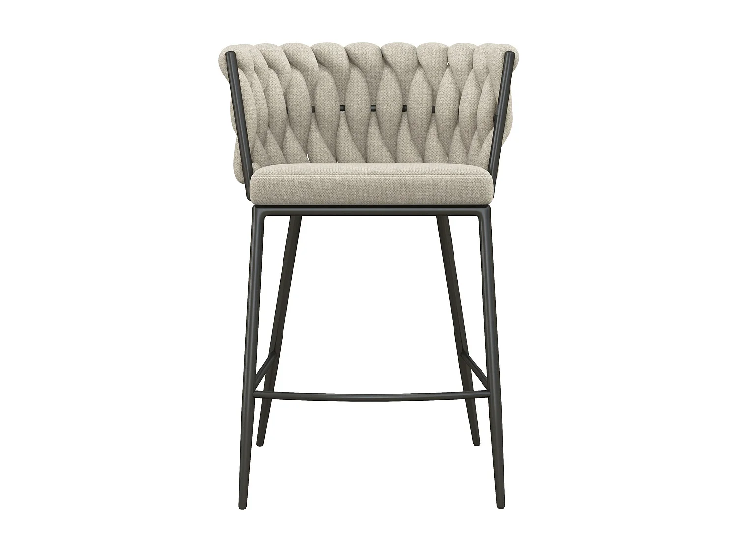 TESSA-Fauteuil de bar en tissu Lin