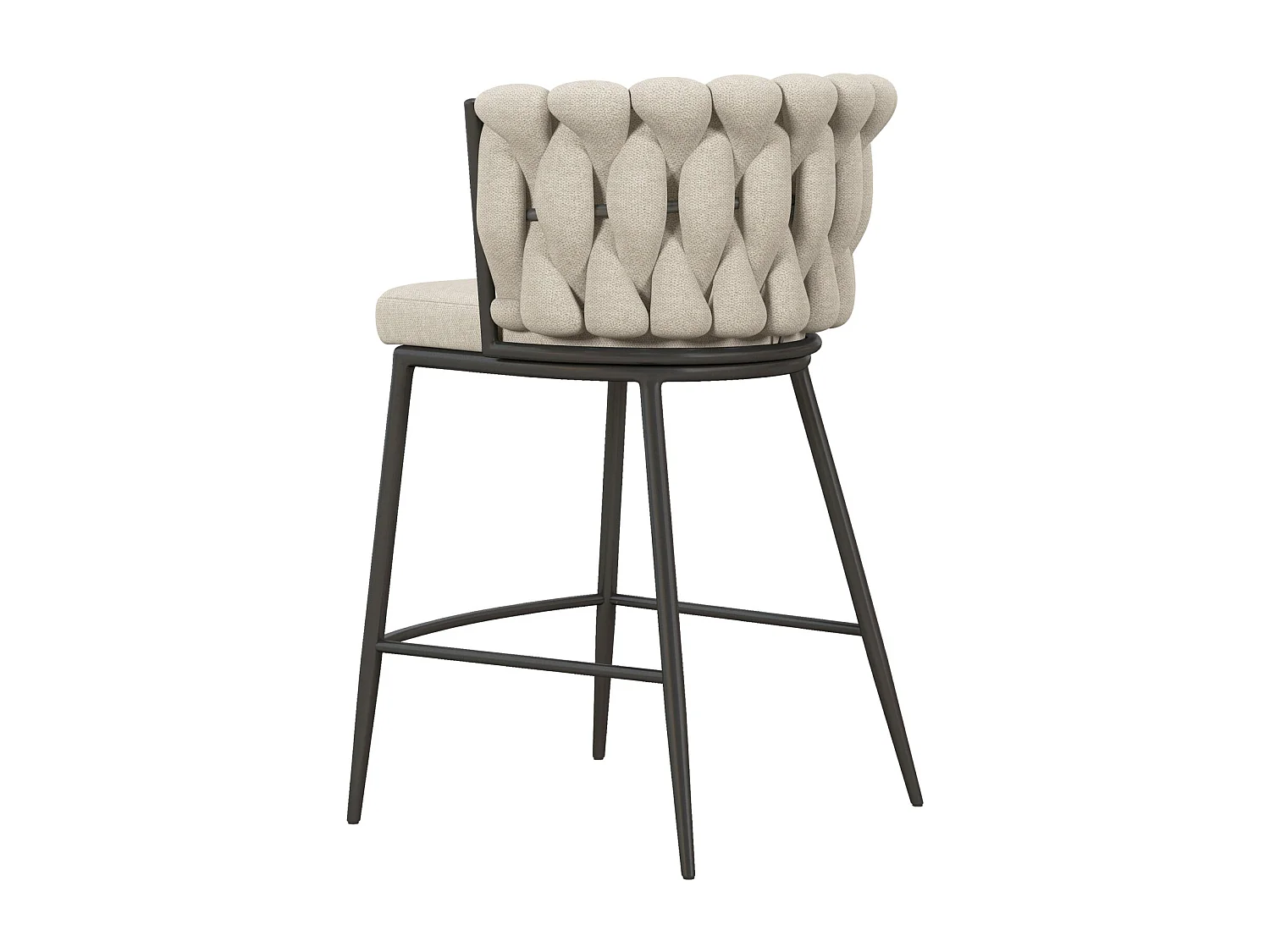 TESSA-Fauteuil de bar en tissu Lin