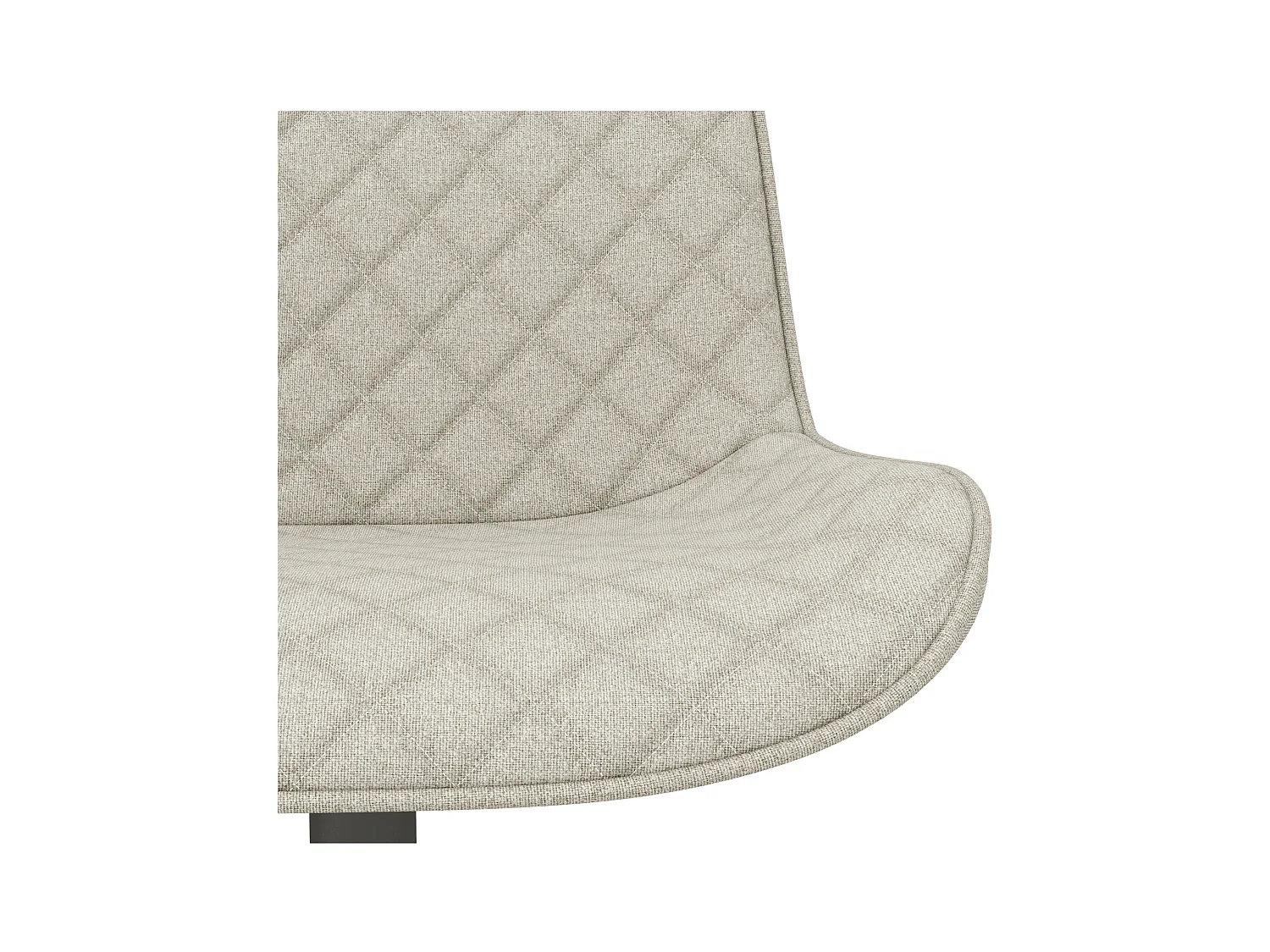 DINO-Taburete de bar en tela Coloris Lin y metal negro (x2)