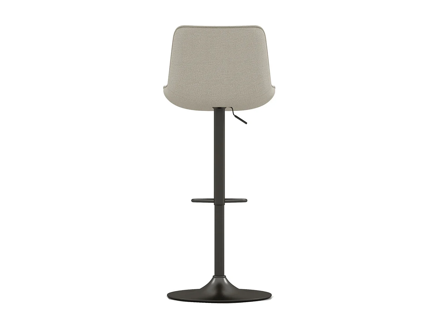 DINO-Tabouret de bar en tissu Beige (x2)
