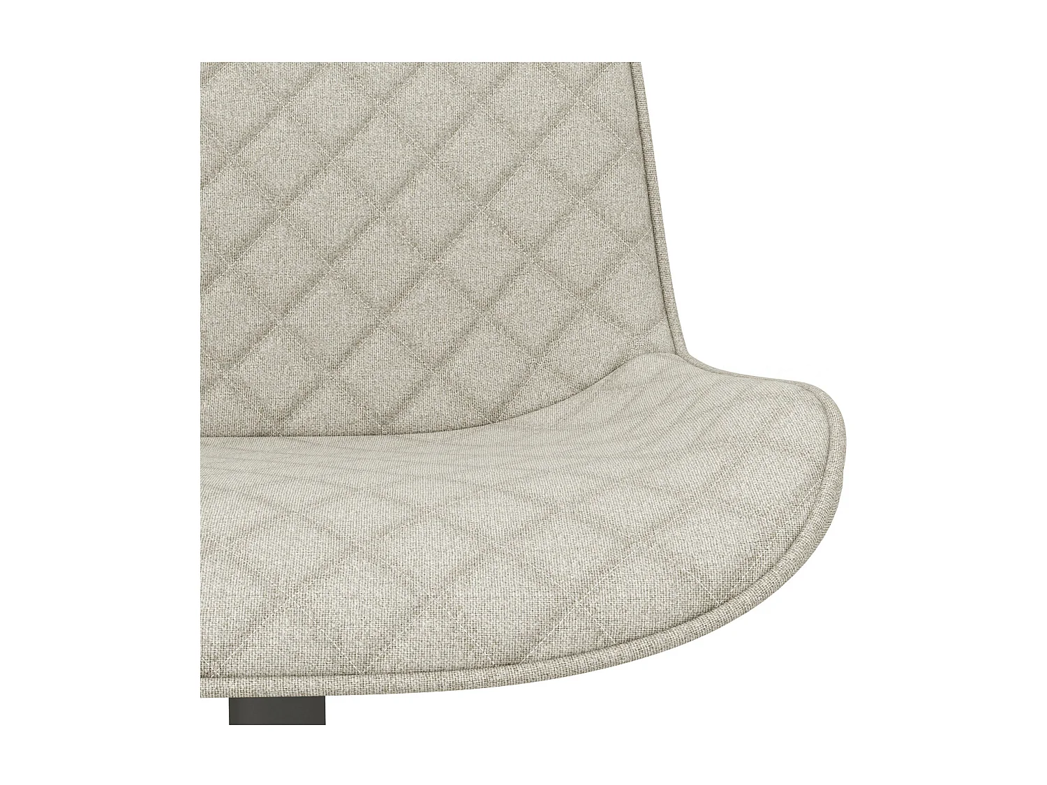 DINO-Tabouret de bar en tissu Beige (x2)