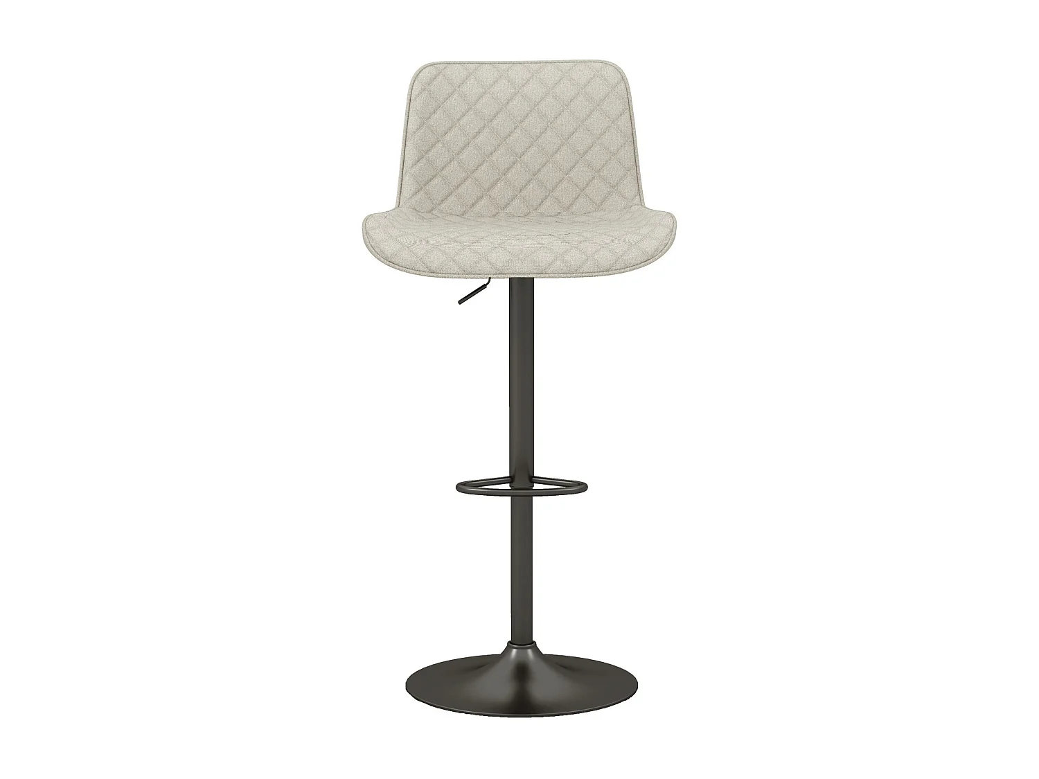 DINO-Tabouret de bar en tissu Beige (x2)