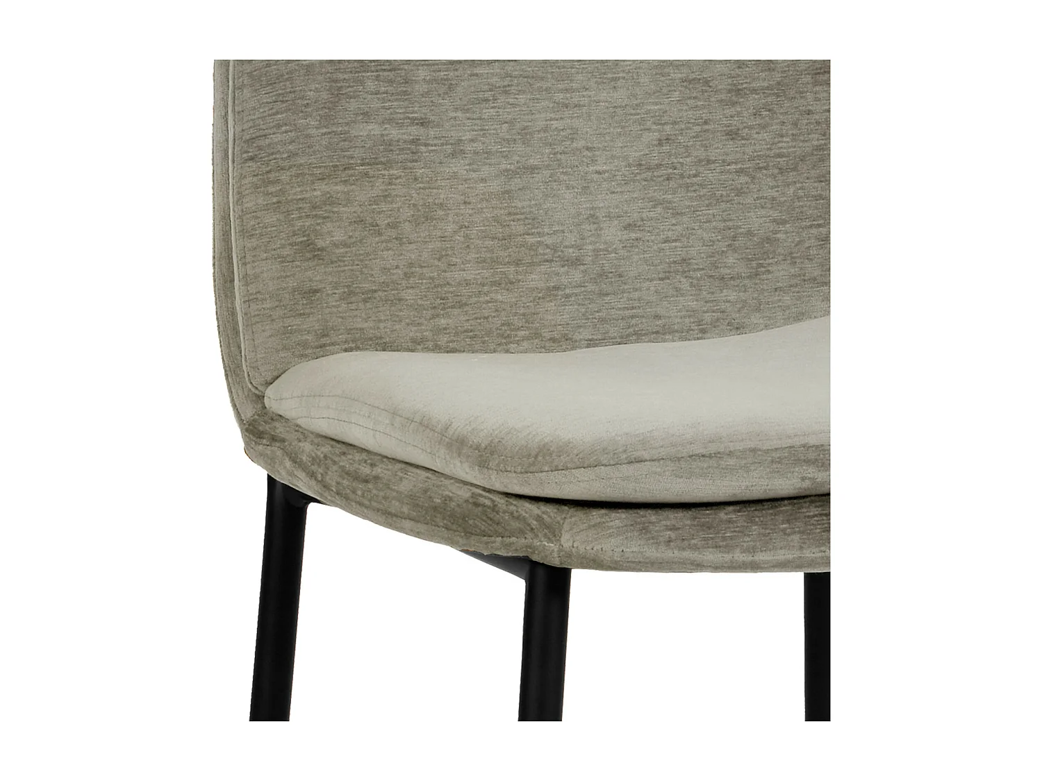 NOLAN-Taburete de bar de tela color lino y metal negro (x2)