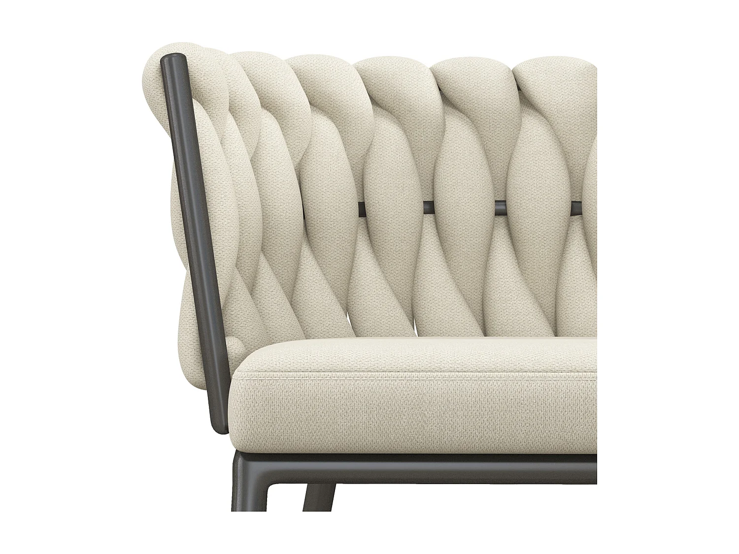 TESSA-Fauteuil de bar en tissu Beige