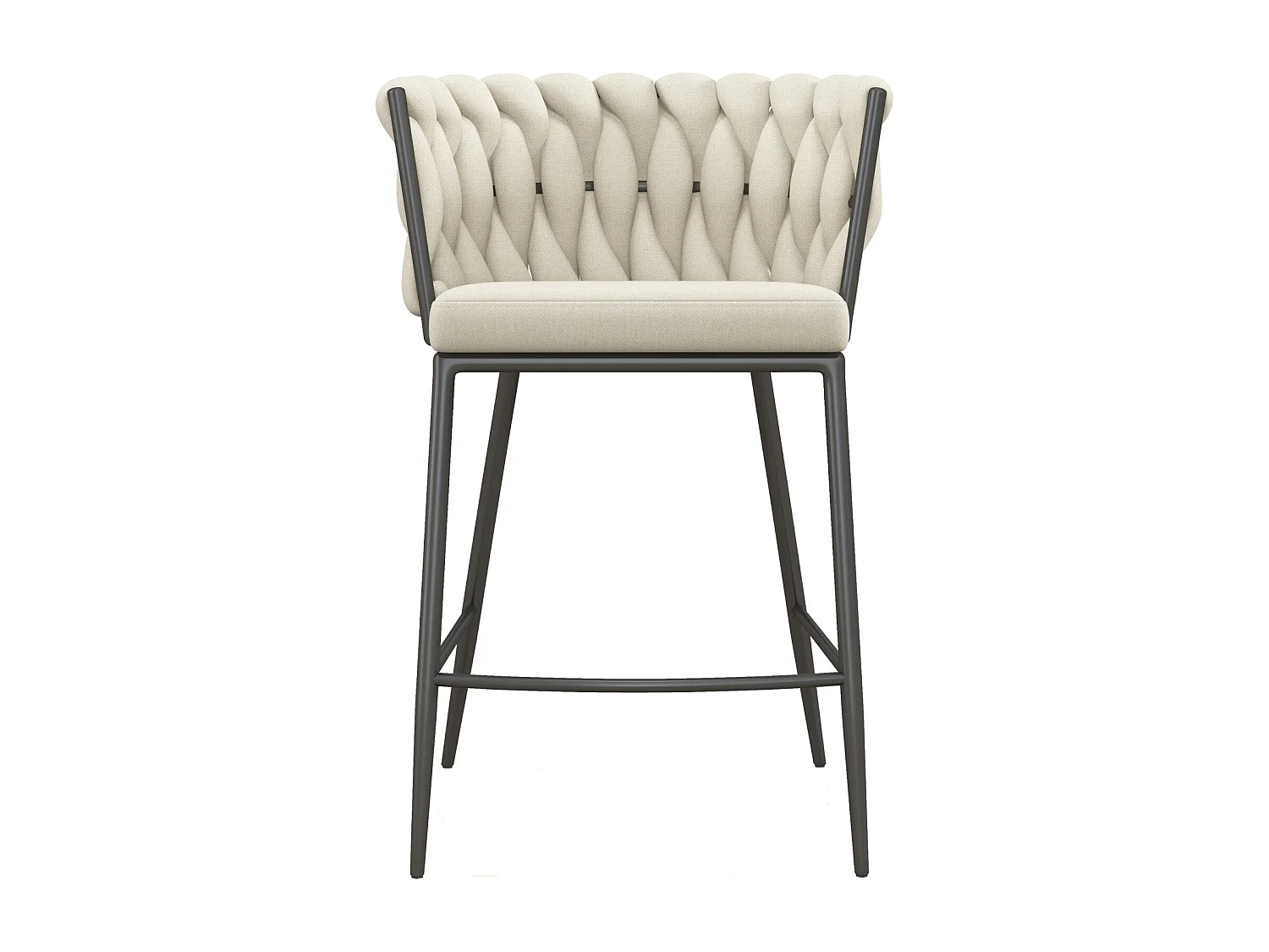 TESSA-Fauteuil de bar en tissu Beige