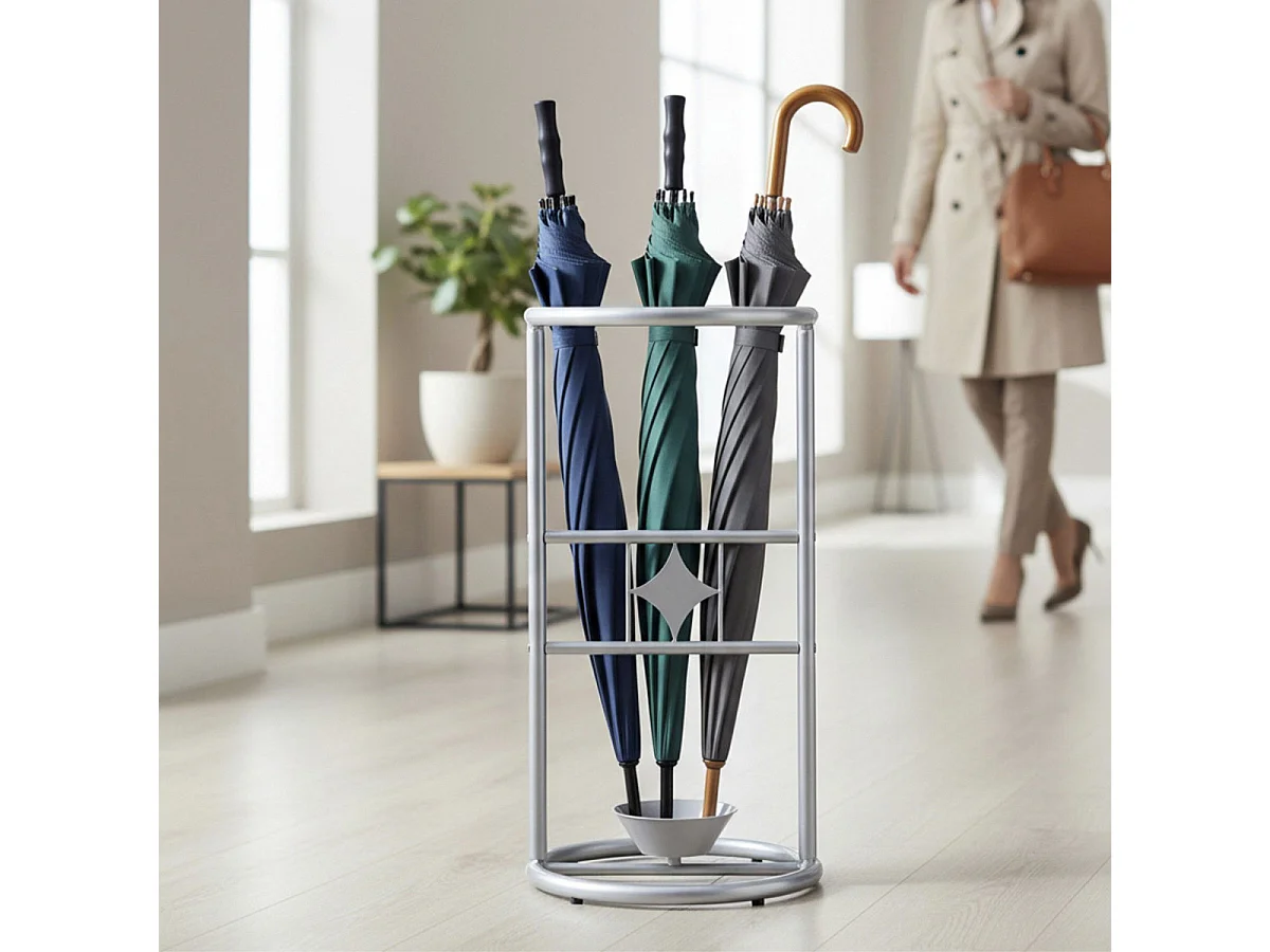 Porte-Parapluie Design "Voke" 53cm Argent