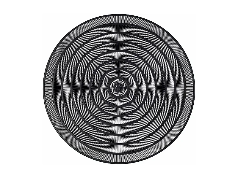 Set de Table Rond Ajouré "Oriental" 40cm Noir