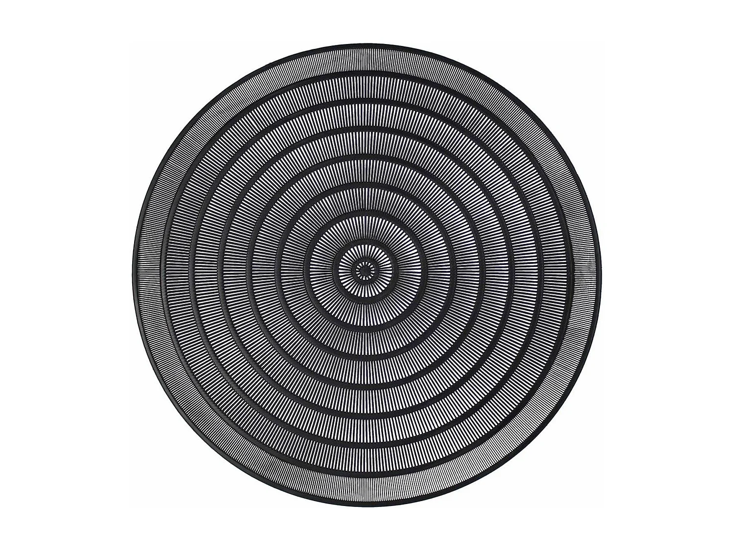 Set de Table Rond Ajouré "Oriental" 40cm Noir