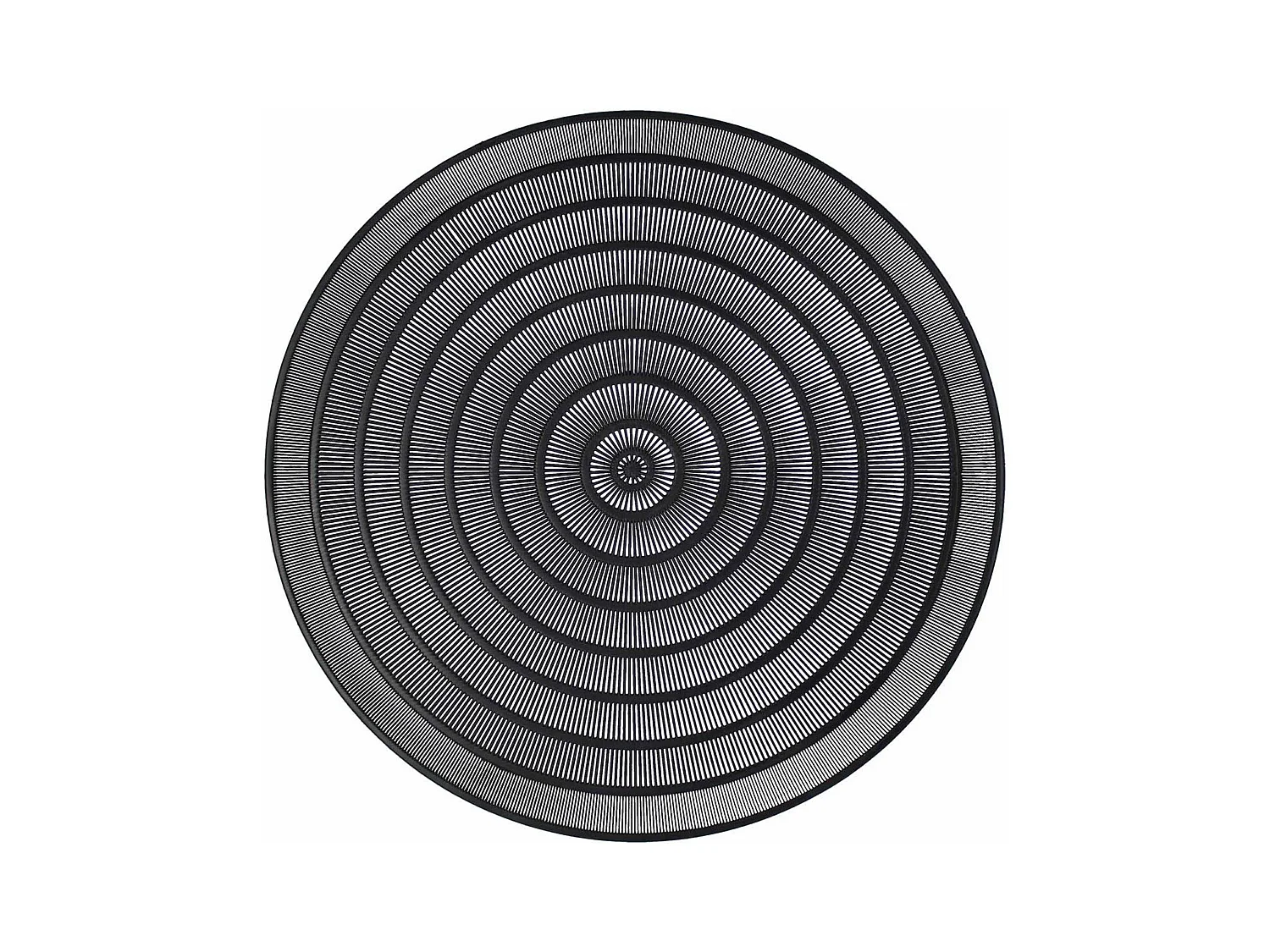 Set de Table Rond Ajouré "Oriental" 40cm Noir