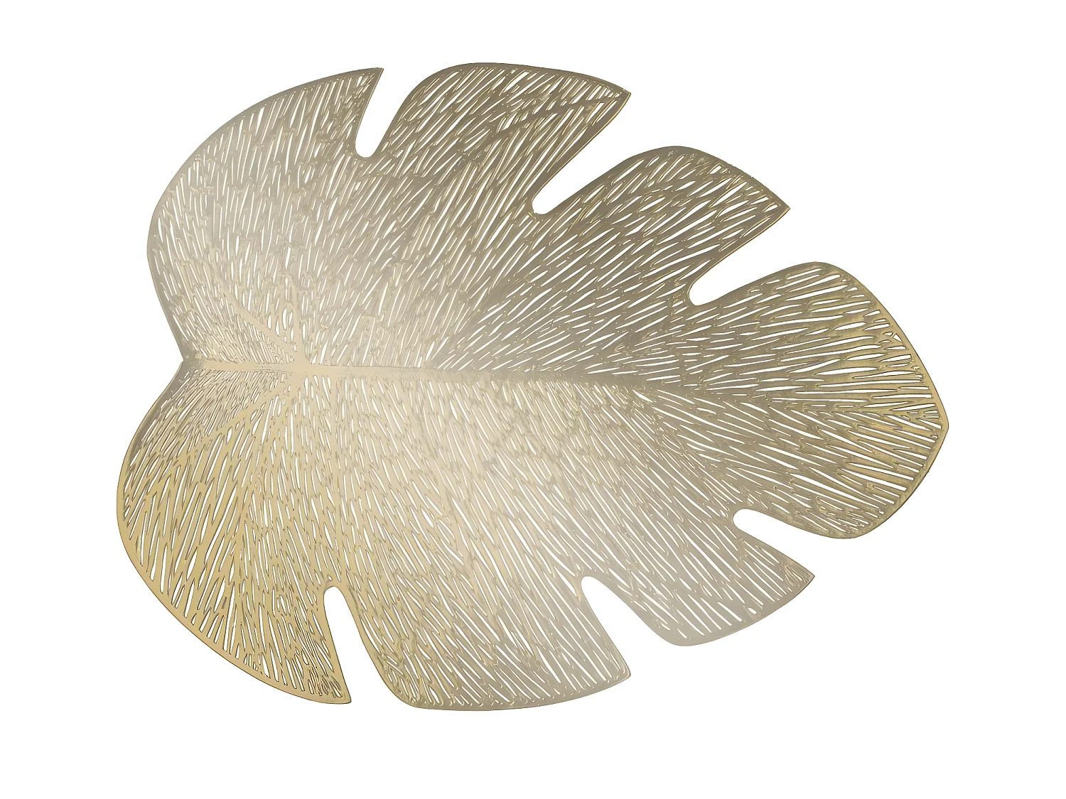 Set de Table Rond Ajouré "Flamboyant" 36x46cm Or