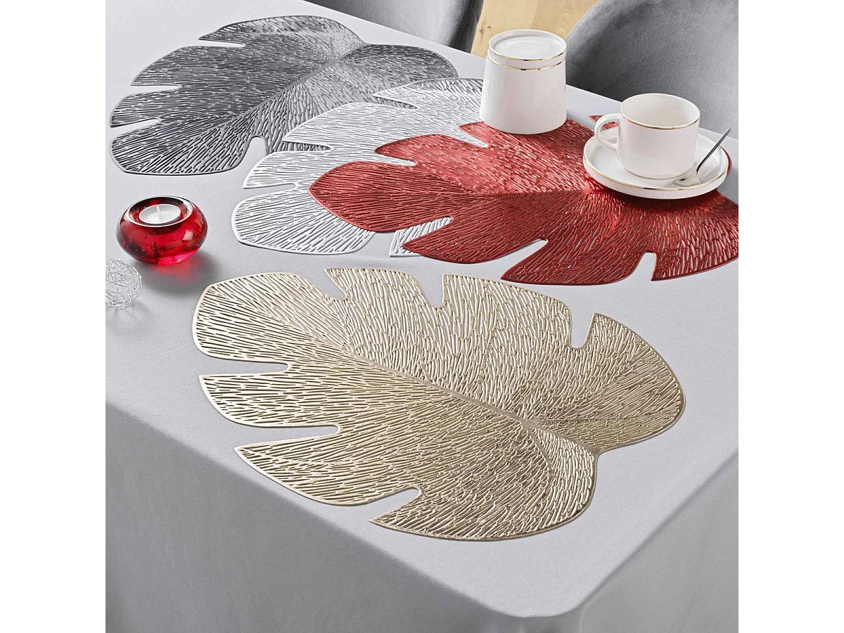 Set de Table Ajouré "Flamboyant" 36x46cm Or