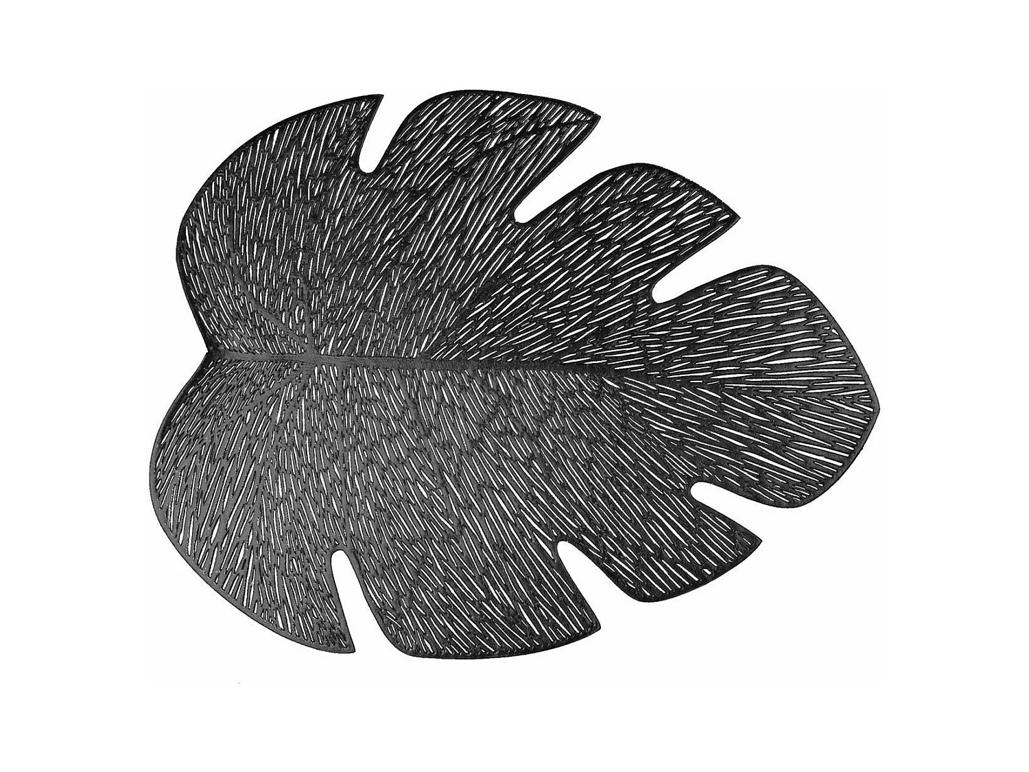 Set de Table Rond Ajouré "Flamboyant" 36x46cm Noir