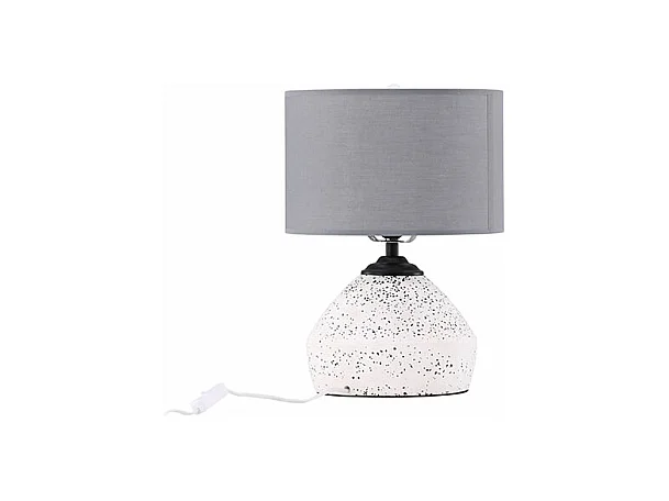 Lampada da tavolo Sisteron Lighting 28x28x36cm bianca.
