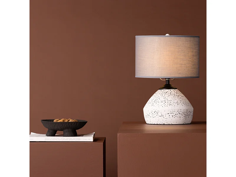 Lampe à Poser Déco "Sisteron" 36cm Blanc