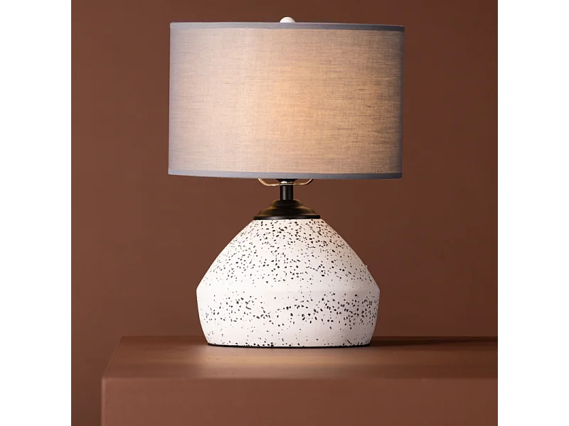 Lampe à Poser Déco "Sisteron" 36cm Blanc