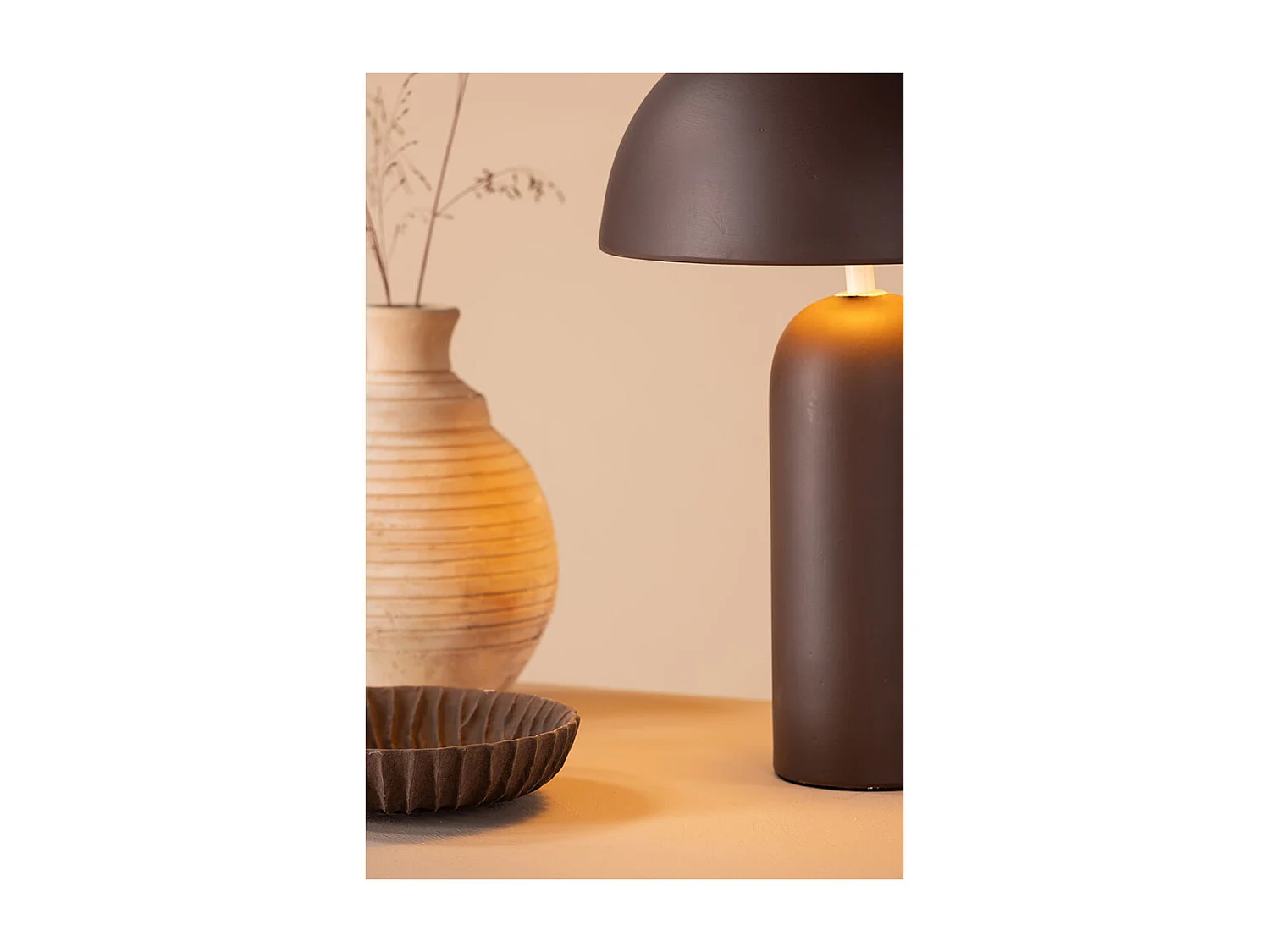 Lampe à Poser Déco "Corello" 45cm Marron