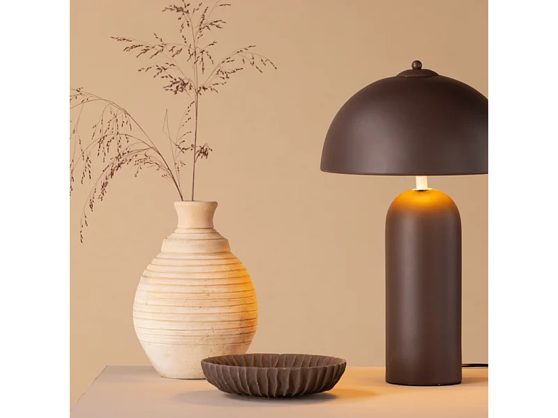 Corello verlichting tafellamp 28x28x45cm bruin.