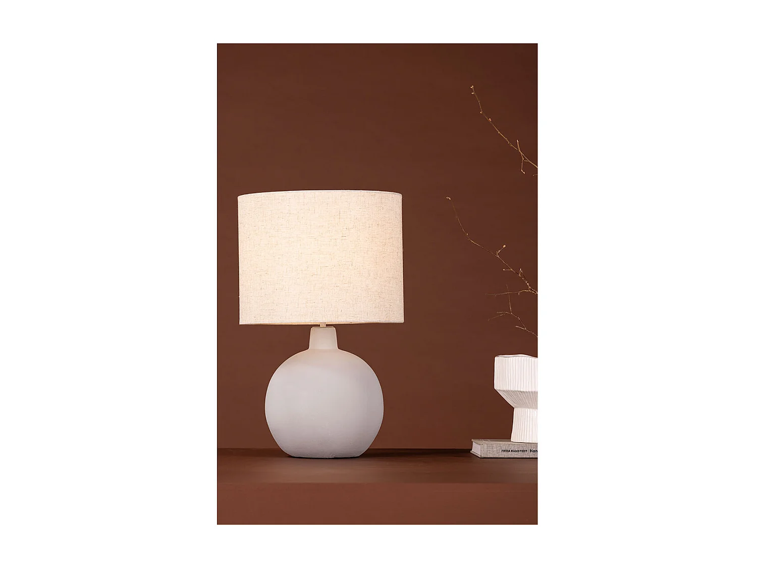 Torcello Beleuchtung Tischlampe 32x32x51cm Grau.