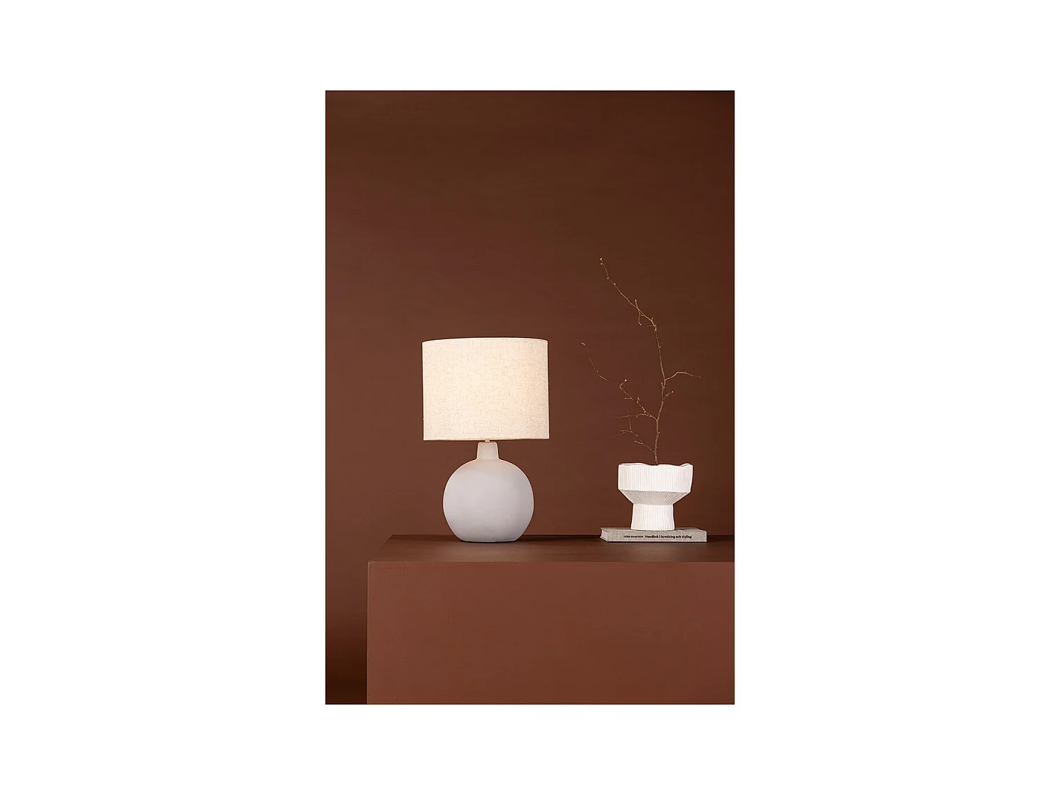 Torcello verlichting tafellamp 32x32x51cm grijs.