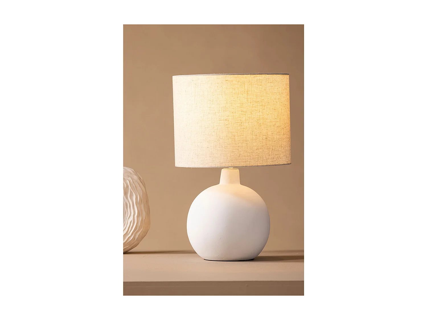 Torcello verlichting tafellamp 32x32x51cm beige.